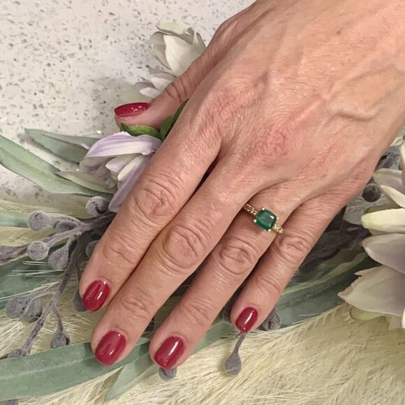 Diamond Emerald Ring 14k Gold 2.01 TCW Women Certified $3,950 914185 - Picture 1 of 9